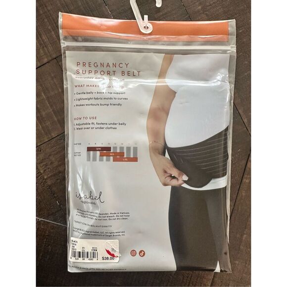 Ingrid and Isabel Black Pregnancy Support Belt Size Medium/Large New - Picture 6 of 6